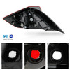 For 2016-2021 Honda Civic Sedan 4Door Red Clear Tail Light Outer Right Passenger