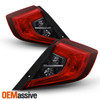 For 2016-2021 Honda Civic Sedan Red Smoked Tail Light Lights Outer Left + Right