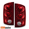 For 2002-06 Dodge Ram 1500 2500 3500 Chrome Red Clear LED Tail Brake Lights Pair
