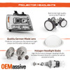 For 07-13 Avalanche 07-14 Tahoe Suburban C-Tube Projector Chrome Headlights Pair