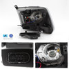 For 13-18 Ram 1500/2500/3500 White LED Signal Halogen Projector Black Headlights