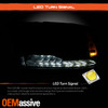 For 13-18 Ram 1500/2500/3500 White LED Signal Halogen Projector Black Headlights