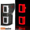 For 2015-2017 Ford F150 [O-LED Tube] Sequential Signal Black Tail Lights Pair