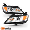 For 14-20 Impala Sedan LED [Dual Tube] Halogen Projector Chrome Headlights Pair