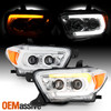 For 16-22 Toyota Tacoma TRD LED DRL Projector Clear Headlights Sequential Signal