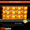 For 18-20 Ford F150 Halogen Projector Black Headlights w/ LED Sequential Signal