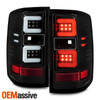 For 14-19 Silverado 1500 15-19 2500HD/3500HD Sierra C-Tube LED Black Tail Light