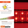 For 14-19 Silverado 1500 15-19 2500HD/3500HD Sierra C-Tube LED Black Tail Light