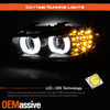 For 09-11 BMW 323i 335i M3 Sedan HID-AFS Black Projector Headlight w/ LED Signal