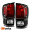 For 2016-2020 Toyota Tacoma Tail Brake Light Pair Driver+Passenger w/Black Bezel