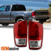 For 2016-2020 Toyota Tacoma Pickup Chrome Red Clear Tail Lights Pair Left+Right