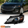 For 2014-2020 Chevy Impala [Halogen Style] Projector Black Headlight Driver Left