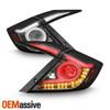 For 2016-2021 Civic Sedan Black LED Tube Tail Lamp w/ LE Sequential Amber Signal