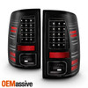 For 09-18 Ram 1500 10-18 Ram 2500/3500 LED Type Black Tail light Pair Left+Right