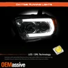 For 16-22 Toyota Tacoma LED C-Tube Projector Headlight w/ Sequential Turn Signal