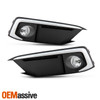 For 2019-2021 Honda Civic Sedan / Coupe Chrome Trim Clear Bumper Fog Lights Pair