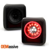 For 18-22 Wrangler JL Halogen Light Bar Sequential LED Black Smoked Tail Lamps