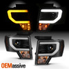 For 2009-2014 Ford F-150 Switchback LED Tube Turn Signal DRL Projector Headlight