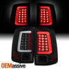 For 2009-18 Ram 1500 10-18 Ram 2500/3500 LED C-Tube Black Tail light Pair LH+RH