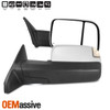 For 09-18 Ram - Pair Towing Mirrors W/ Power Fold/Temp Sensor & Heat/Turn Signal