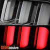 For 05-09 Ford Mustang LED [White Tube] Black Tail Lights w/ Sequential Signal