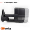 Pair Power Heat [Sequential Turn] Black Towing Mirror For 03-06 Silverado Sierra
