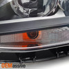 Fit 11-18 Volkswagen Jetta MK6 Sedan Halogen Black Headlights Replacement L+R