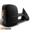 Fits 99-07 Silverado Manual LED Smoke Signal Passenger Extendable Towing Mirror