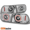 Fit 92-95 Honda Civic 2Dr 4Dr Chrome LED Ring Style Tail Lights Replacement