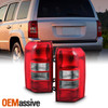 Fits 08-17 Jeep Patriot Red Clear Taillights Repalcement Driver + Passenger Pair