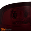 Fit 07-13 Sierra Fleetside Pickup Dark Red Taillights Brake Lamps Replacement