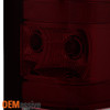Fit 07-13 Sierra Fleetside Pickup Dark Red Taillights Brake Lamps Replacement