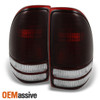Fit 97-04 Dodge Dakota Pickup Dark Red Lens Tail Lights Brake Lamp Replacement