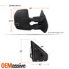 Fit 2007-2014 Ford F150 Pickup Extendable Power Heat LED Puddle Towing Mirror