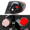 Fits 03-08 Corolla Red Clear Inner + Outer Piece Rear Tail Lights Set Pair