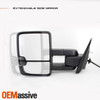 2x [Power Folding] Heat LED Turn Black Towing Mirror For 14-18 Silverado Sierra