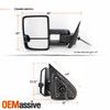 2x [Power Folding] Heat LED Turn Black Towing Mirror For 14-18 Silverado Sierra
