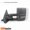 Pair Power Heat [Sequential Turn] Black Towing Mirror For 14-18 Silverado Sierra