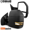 Pair Power+Heat+Turn+AUX+Clearance Light Black Towing Mirror For 17+ Super duty