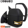 Pair Power+Heat+Turn Signal Black Texture Towing Mirror For 99-07 Ford Superduty