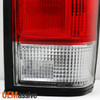 Fits 86-97 Hardbody D21 Truck Red Clear Tail Lights Left + Right Replacement Set