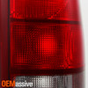 Fit 99-02 Silverado 99-03 Sierra Red Clear Tail Lights Brake Lamps Replacement