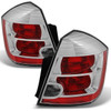 Fits 07-09 Sentra Chrome Taillights Brake Lamps Left + Right Replacement Pair