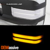 2x Power Heat [Sequential Turn] Chrome Towing Mirror For 14-18 Silverado Sierra