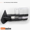 2x Power Heat [Sequential Turn] Chrome Towing Mirror For 14-18 Silverado Sierra
