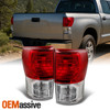 Fits 2007-2013 Tundra Pickup Red Clear Taillights Brake Lamp Set Left + Right