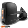 Fits 07-13 Silverado Manual LED Smoke Signal Passenger Extendable Towing Mirror
