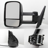 Fits 07-13 Silverado Manual LED Smoke Signal Passenger Extendable Towing Mirror