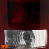 For 2002-2006 Ram 1500 03-06 2500/3500 Dark Red Tail Lights + LED 3Rd Brake Lamp