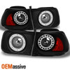 Fit 96-00 Honda Civic 2Dr Coupe Black LED Tail Lights Brake Lamps Repalcement